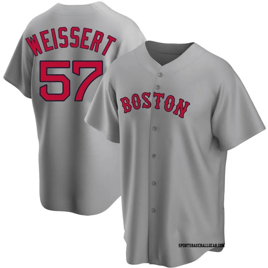 Greg Weissert Men's Boston Red Sox Gray Replica Road Jersey