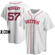 Greg Weissert Men's Boston Red Sox White Replica Alternate Jersey