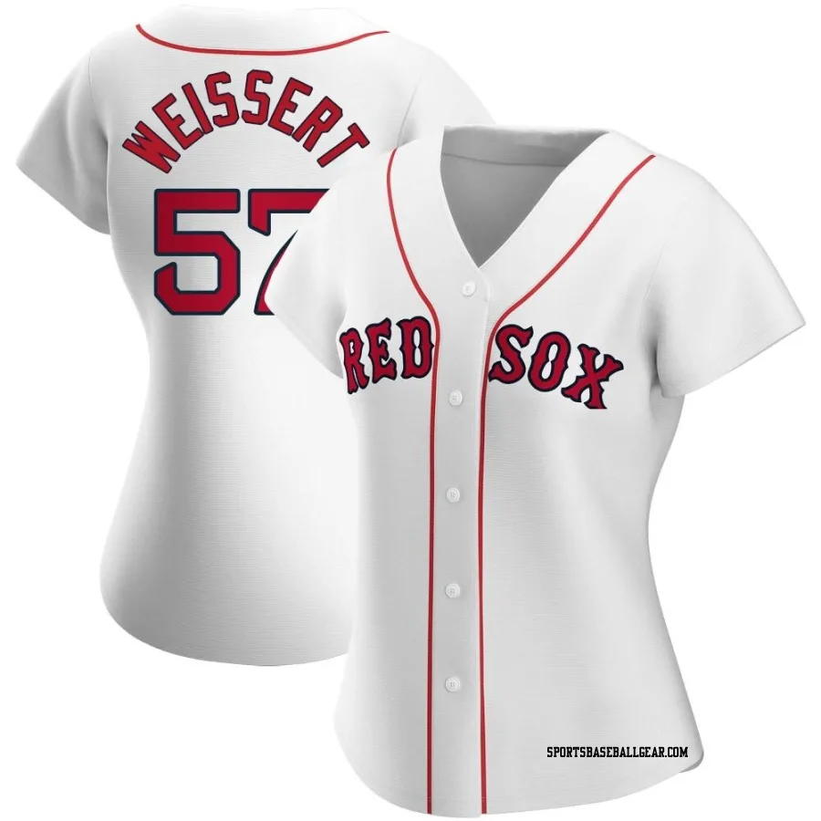 Greg Weissert Women's Boston Red Sox White Replica Home Jersey