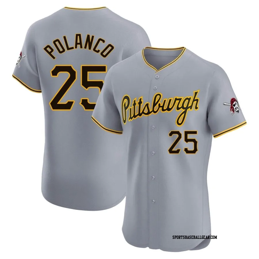 Gregory Polanco Men's Pittsburgh Pirates Gray Elite Road Jersey