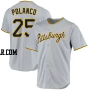 Gregory Polanco Men's Pittsburgh Pirates Gray Replica Road Jersey