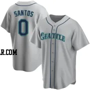 Gregory Santos Men's Seattle Mariners Gray Replica Road Jersey