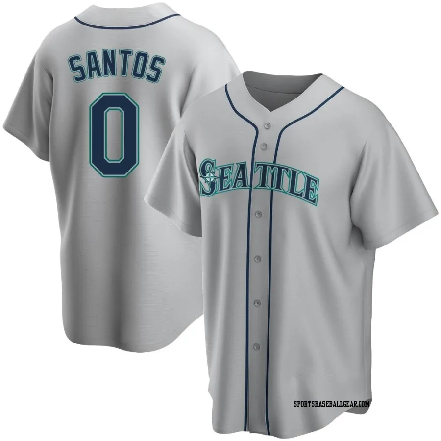 Gregory Santos Men's Seattle Mariners Gray Replica Road Jersey