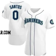 Gregory Santos Men's Seattle Mariners White Authentic Home Jersey