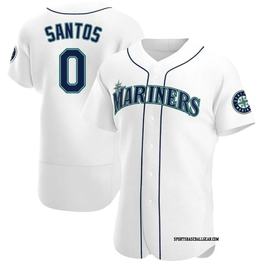 Gregory Santos Men's Seattle Mariners White Authentic Home Jersey