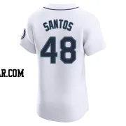 Gregory Santos Men's Seattle Mariners White Elite Home Jersey