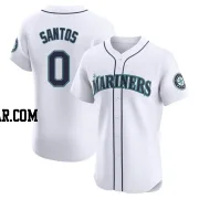 Gregory Santos Men's Seattle Mariners White Elite Home Jersey