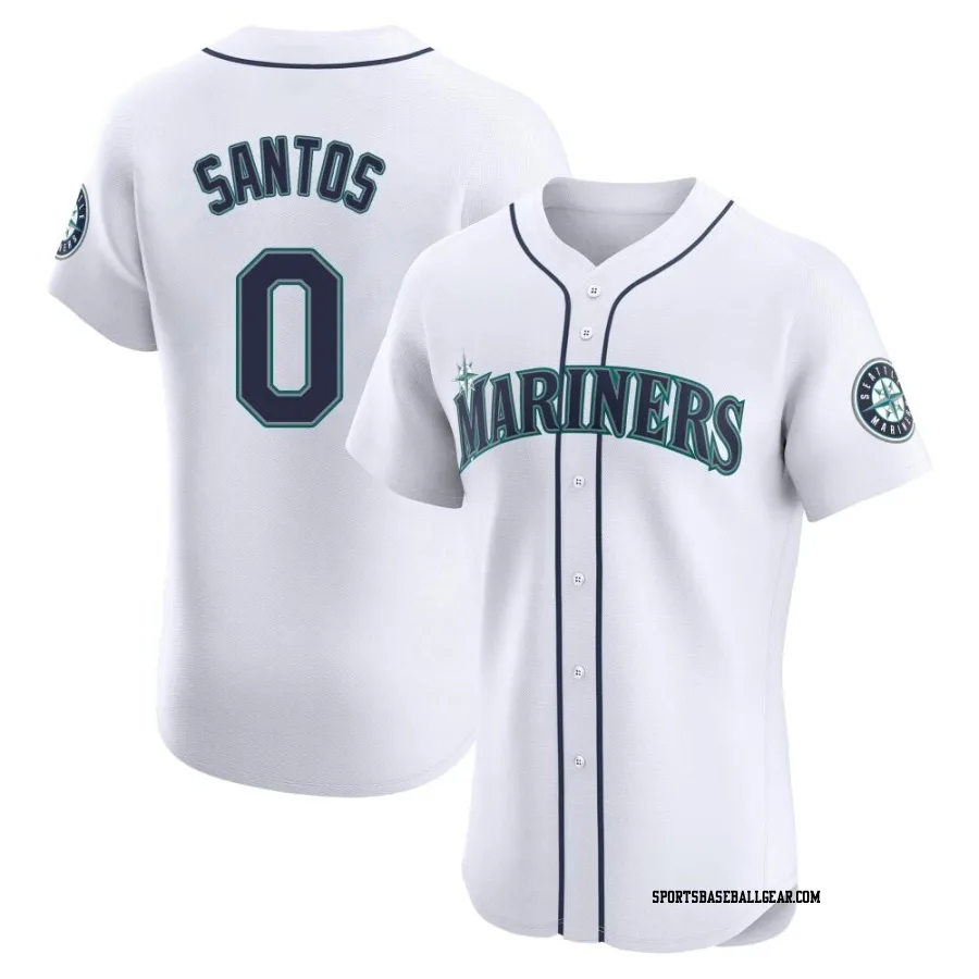 Gregory Santos Men's Seattle Mariners White Elite Home Jersey