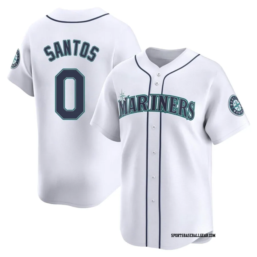 Gregory Santos Men's Seattle Mariners White Limited Home Jersey