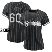 Gregory Santos Women's Chicago White Sox Black Authentic 2021 City Connect Jersey