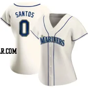 Gregory Santos Women's Seattle Mariners Cream Authentic Alternate Jersey