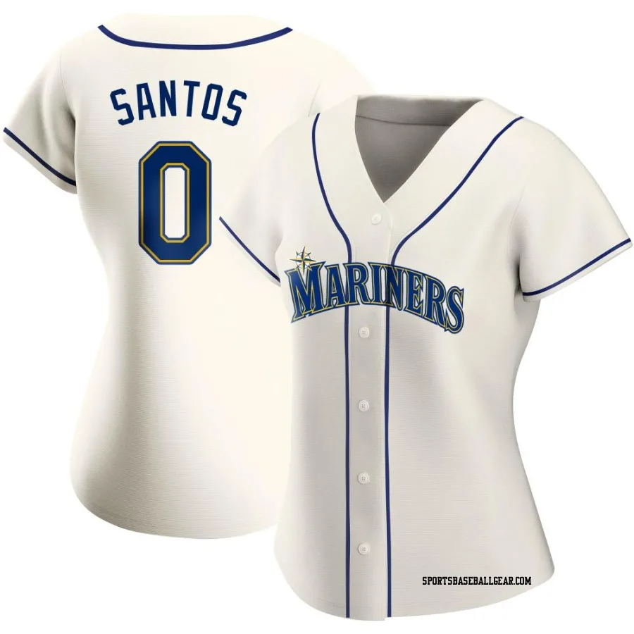 Gregory Santos Women's Seattle Mariners Cream Authentic Alternate Jersey