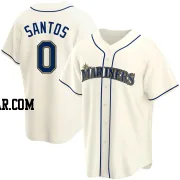 Gregory Santos Youth Seattle Mariners Cream Replica Alternate Jersey