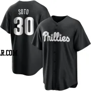 Gregory Soto Men's Philadelphia Phillies Black/White Replica Jersey