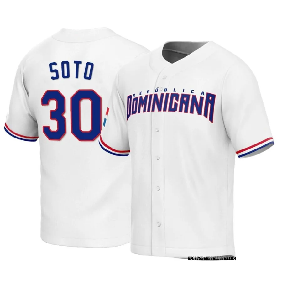 Gregory Soto Youth Dominican Republic Baseball White Replica 2023 World Baseball Classic Jersey