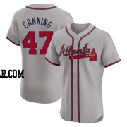 Griffin Canning Men's Atlanta Braves Gray Elite Road Jersey