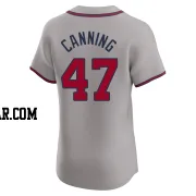 Griffin Canning Men's Atlanta Braves Gray Elite Road Jersey