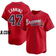 Griffin Canning Men's Atlanta Braves Red Limited Alternate Jersey