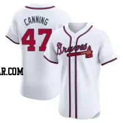 Griffin Canning Men's Atlanta Braves White Elite Home Jersey