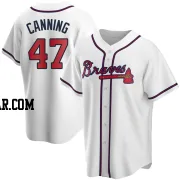 Griffin Canning Men's Atlanta Braves White Replica Home Jersey