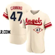 Griffin Canning Men's Los Angeles Angels Cream Authentic 2022 City Connect Jersey