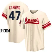 Griffin Canning Men's Los Angeles Angels Cream Replica 2022 City Connect Jersey