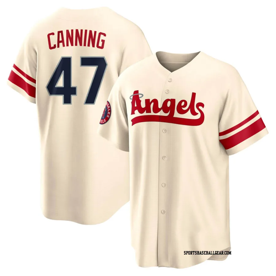 Griffin Canning Men's Los Angeles Angels Cream Replica 2022 City Connect Jersey