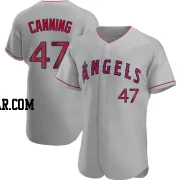 Griffin Canning Men's Los Angeles Angels Gray Authentic Road Jersey