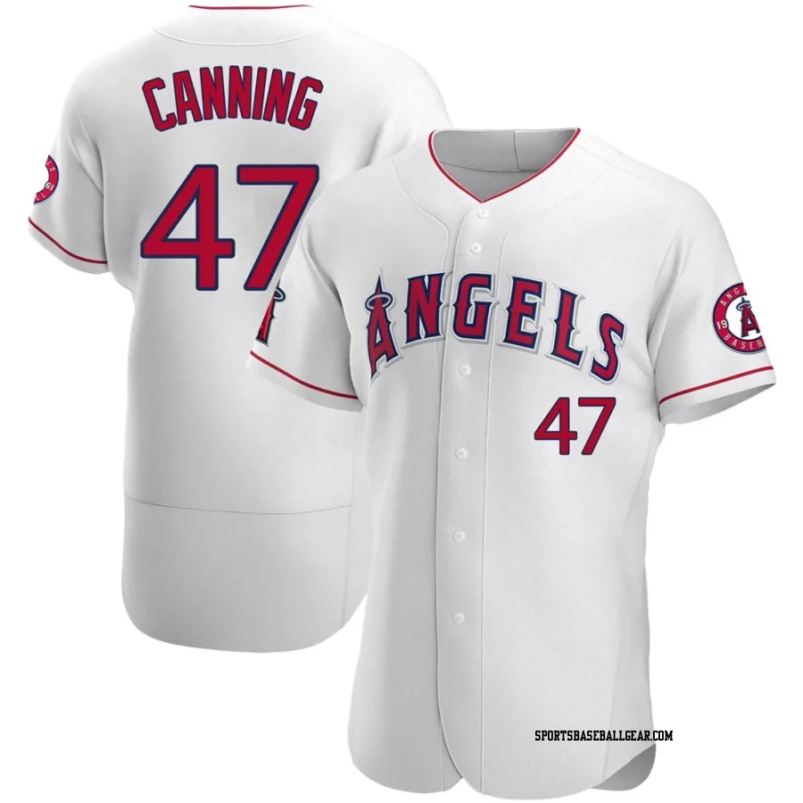 Griffin Canning Men's Los Angeles Angels White Authentic Jersey