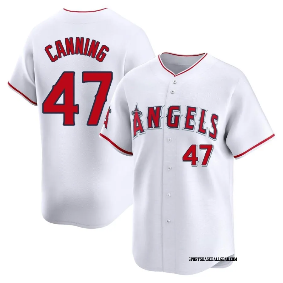 Griffin Canning Men's Los Angeles Angels White Limited Home Jersey