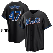 Griffin Canning Men's New York Mets Black Replica 2022 Alternate Jersey