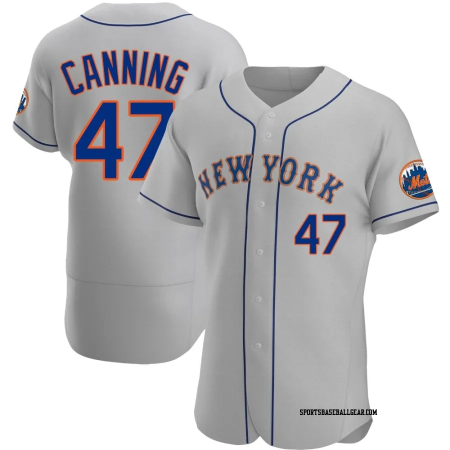 Griffin Canning Men's New York Mets Gray Authentic Road Jersey