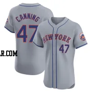 Griffin Canning Men's New York Mets Gray Elite Road Jersey