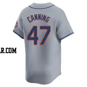 Griffin Canning Men's New York Mets Gray Limited Away Jersey