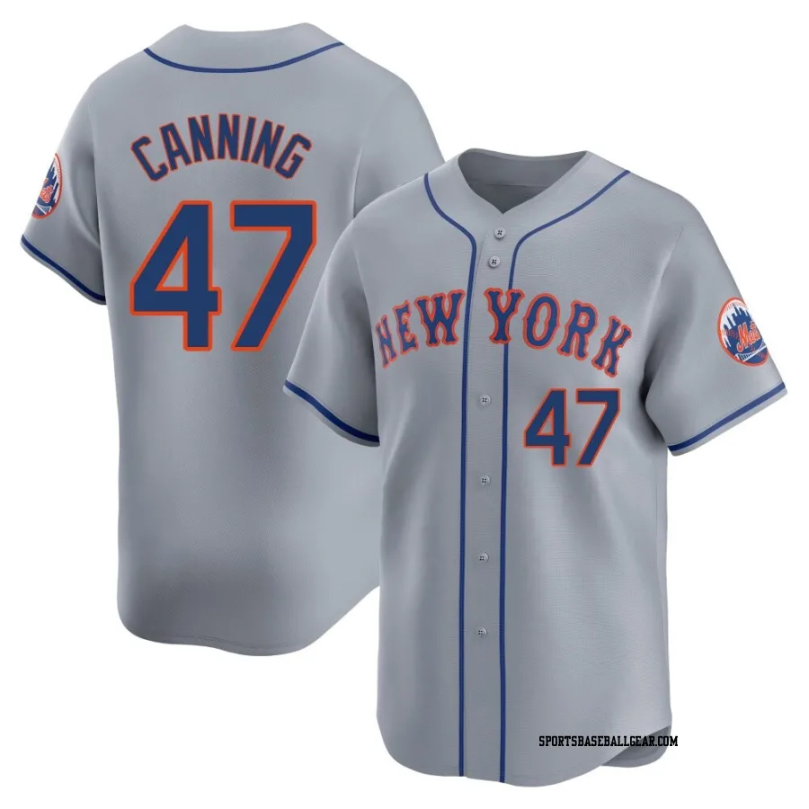 Griffin Canning Men's New York Mets Gray Limited Away Jersey