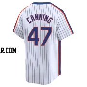 Griffin Canning Men's New York Mets White Limited Cooperstown Collection Jersey