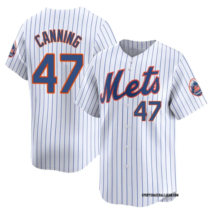 Griffin Canning Men's New York Mets White Limited Home Jersey