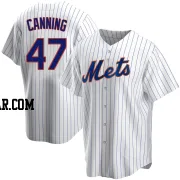 Griffin Canning Men's New York Mets White Replica Home Jersey