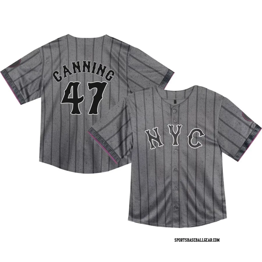 Griffin Canning Toddler New York Mets Limited Graphite 2024 City Connect Jersey