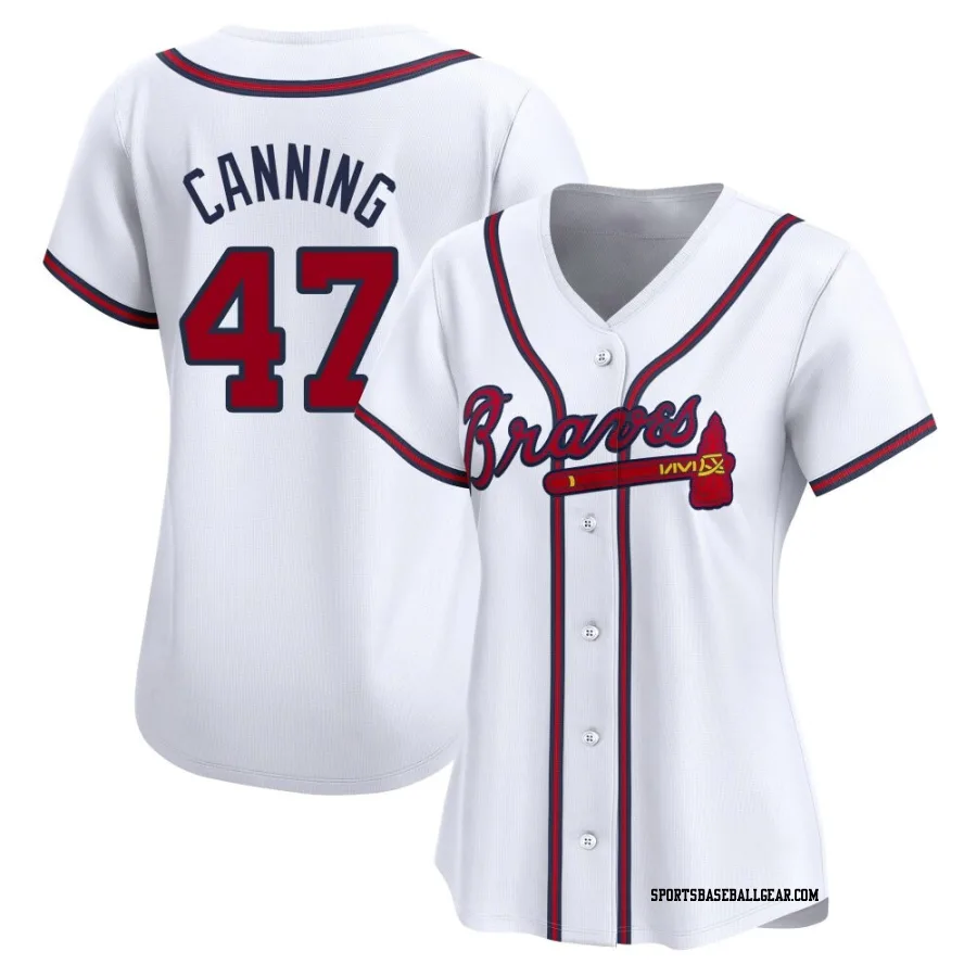 Griffin Canning Women's Atlanta Braves White Limited Home Jersey