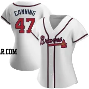 Griffin Canning Women's Atlanta Braves White Replica Home Jersey