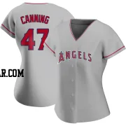 Griffin Canning Women's Los Angeles Angels Authentic Silver Road Jersey