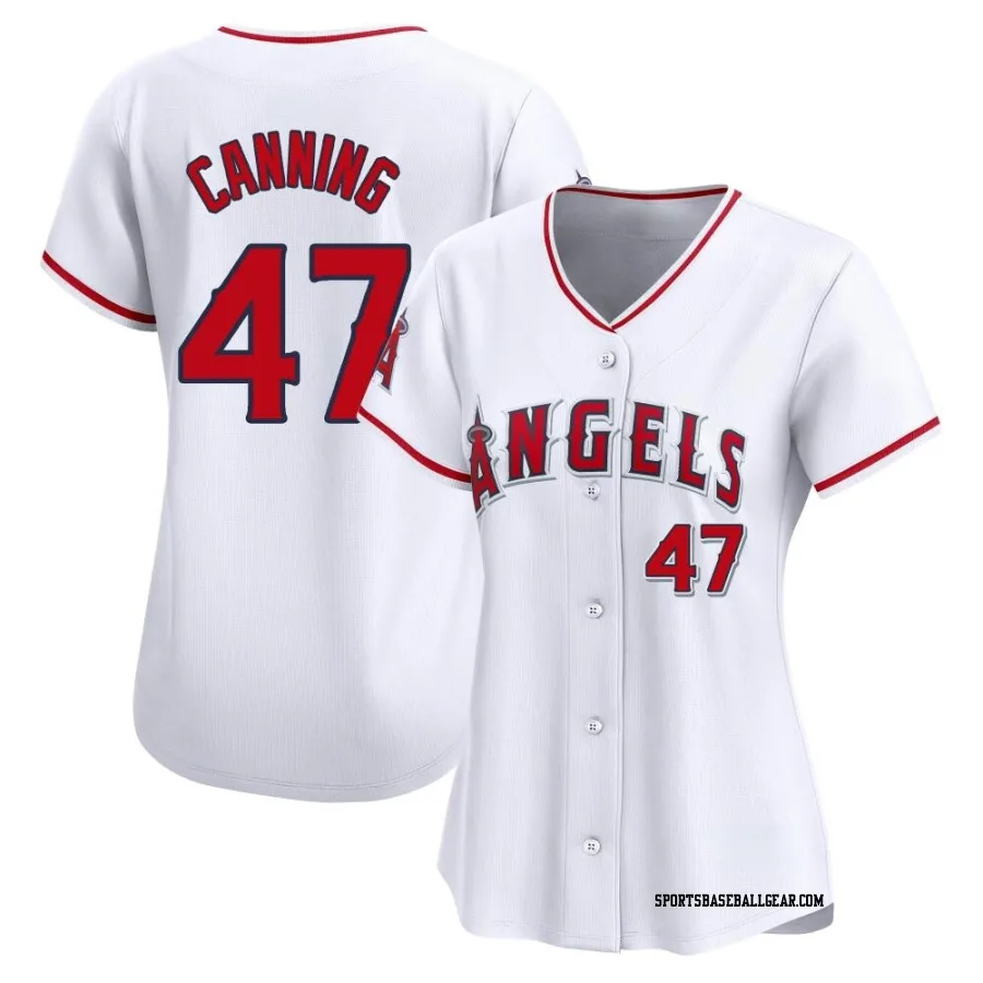 Griffin Canning Women's Los Angeles Angels White Limited Home Jersey