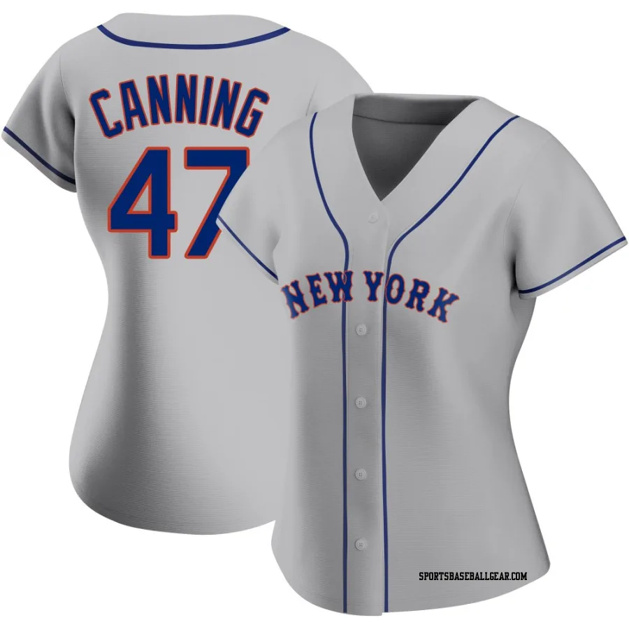 Griffin Canning Women's New York Mets Gray Replica Road Jersey