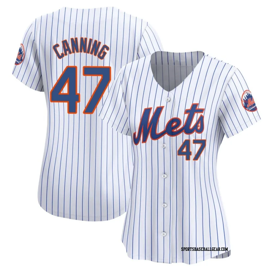 Griffin Canning Women's New York Mets White Limited Home Jersey