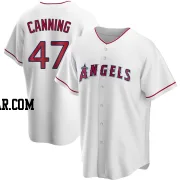 Griffin Canning Youth Los Angeles Angels White Replica Home Jersey