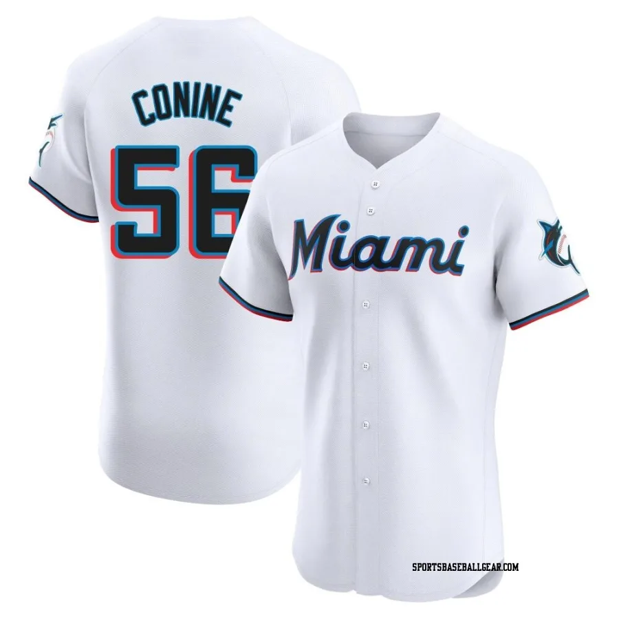 Griffin Conine Men's Miami Marlins White Elite Home Jersey