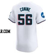 Griffin Conine Men's Miami Marlins White Elite Home Patch Jersey