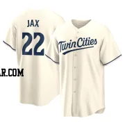 Griffin Jax Men's Minnesota Twins Cream Replica Alternate Jersey