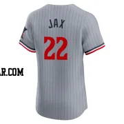 Griffin Jax Men's Minnesota Twins Gray Elite Road Jersey